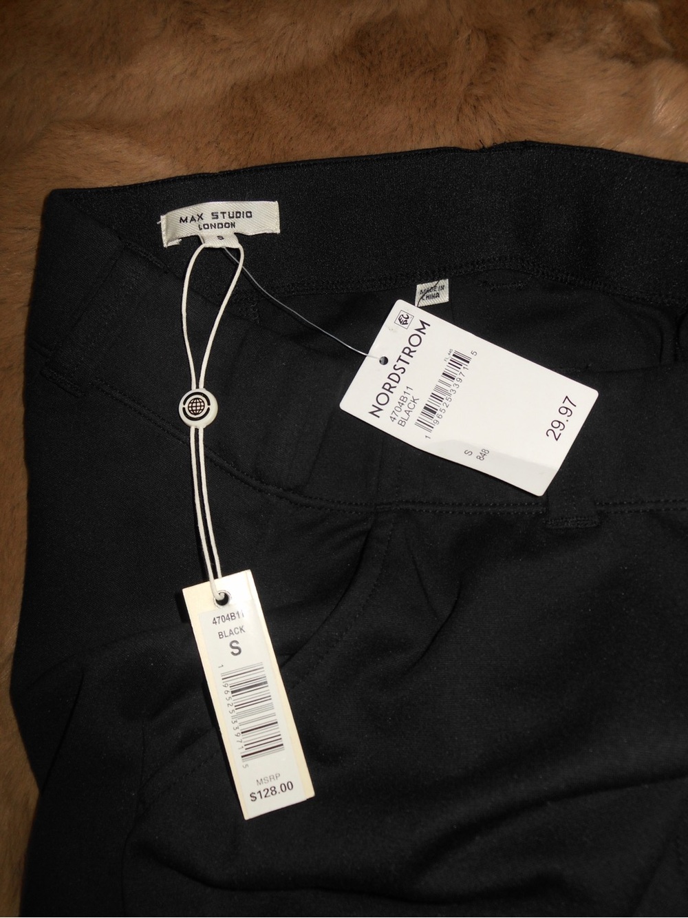 NWT Nordstrom Black A-Line Maxi Skirt with Elastic Waist - Picture 3 of 3